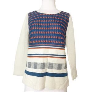 NWT Sol Alpaca stairs pullover sweater bamboo